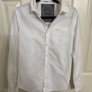 Slade Wilder White Button Down Shirt Small Classic Cotton Top